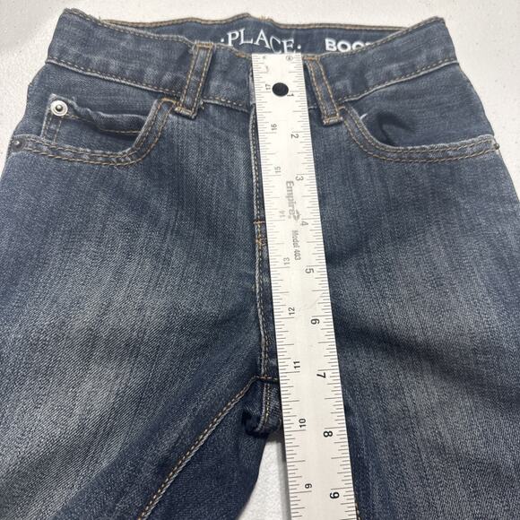 Place Kids Jeans Slim Bootcut Blue Denim Boys Size 6 Adjustable Waist School - Picture 8 of 10